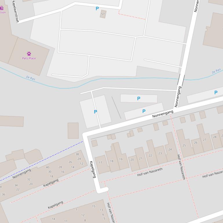 Kaart van  Nonnengang.