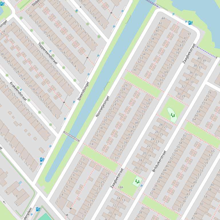 Kaart van de Nonnetjesingel.