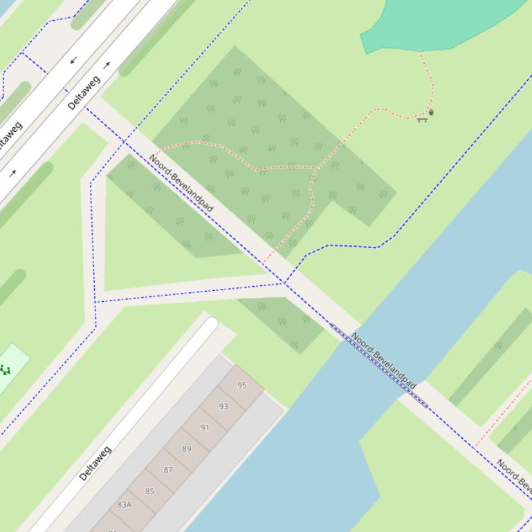 Kaart van het Noord-Bevelandpad.