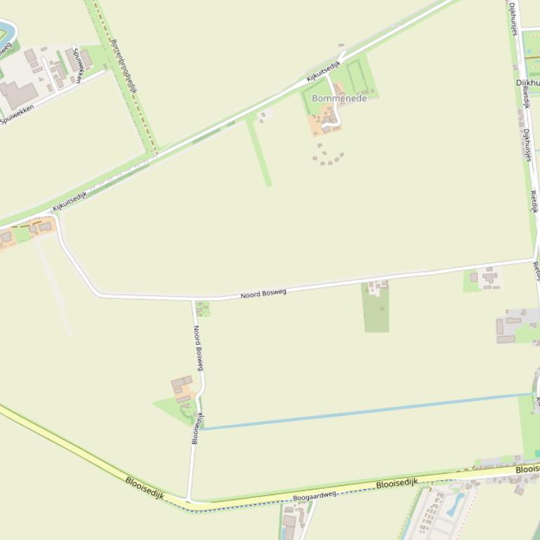 Kaart van de Noord Bosweg.