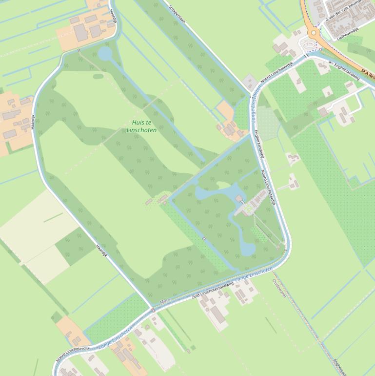 Kaart van de Noord Linschoterdijk.