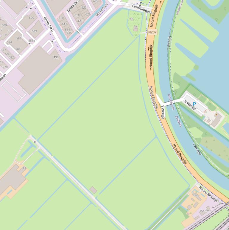 Kaart van de Noord Ringdijk.