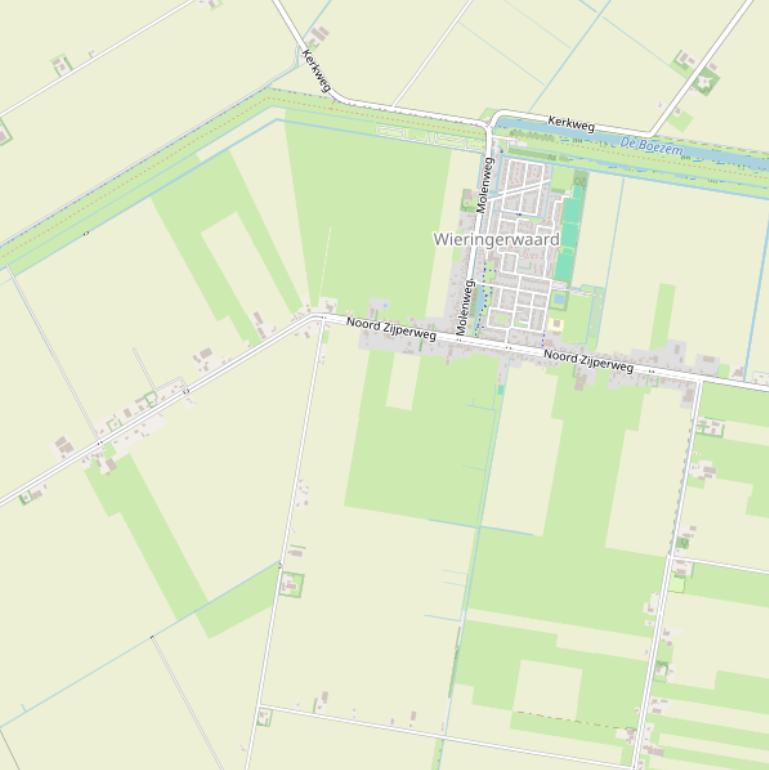 Kaart van de Noord Zijperweg.