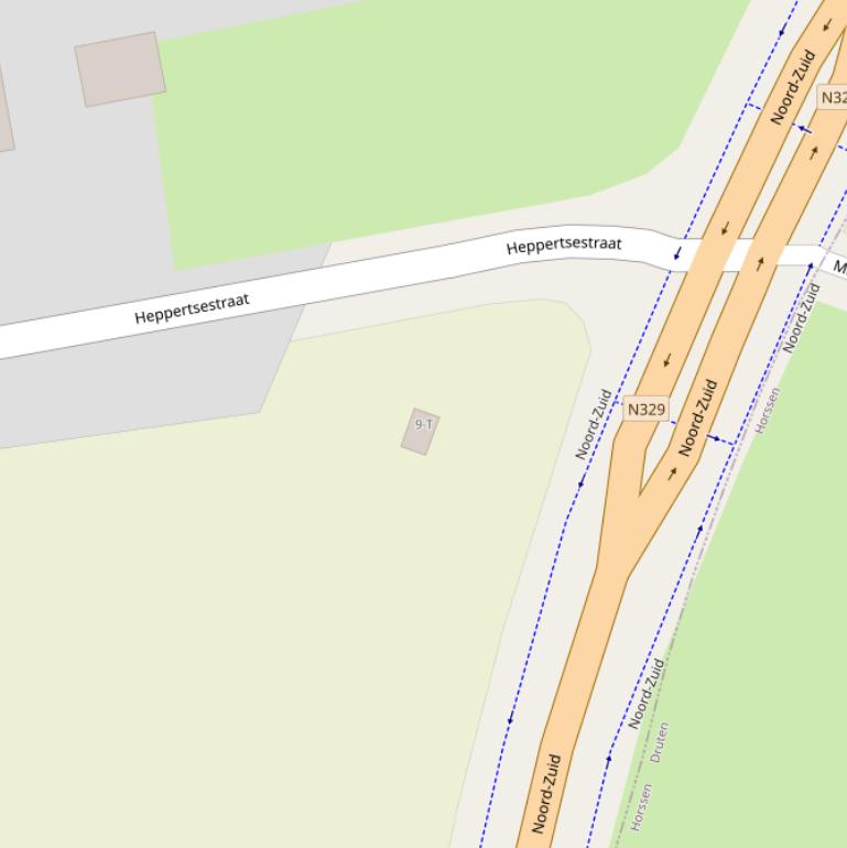 Kaart van  Noord Zuid.