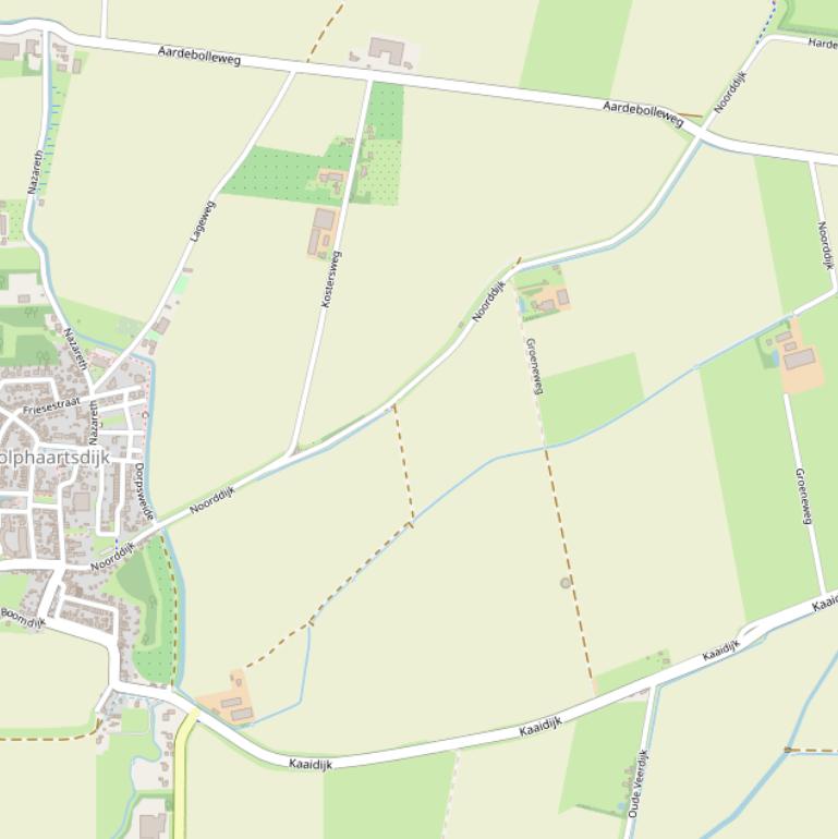 Kaart van de Noorddijk.