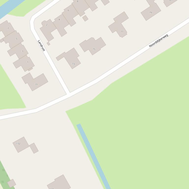 Kaart van de Noorddijkerweg.