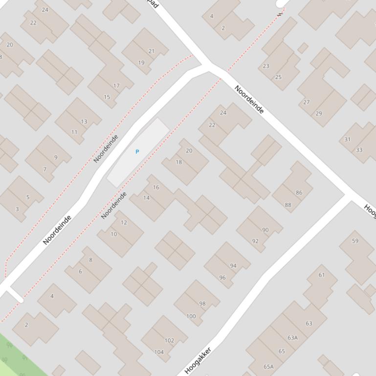 Kaart van  Noordeinde.