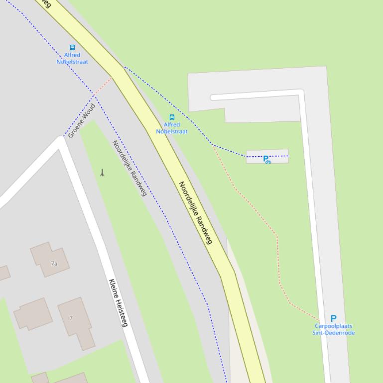 Kaart van de Noordelijke Randweg.