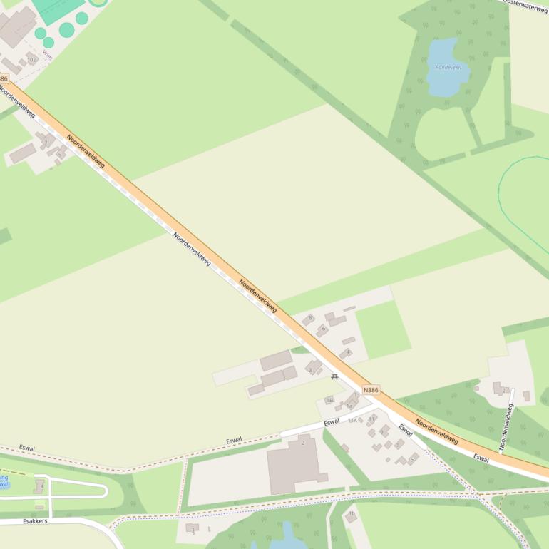 Kaart van de Noordenveldweg.