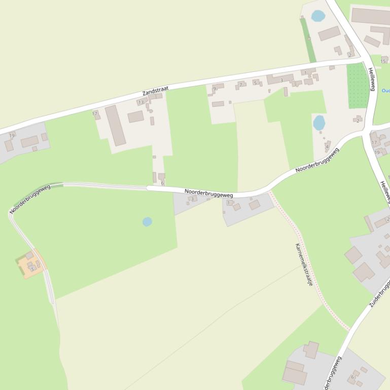 Kaart van de Noorderbruggeweg.