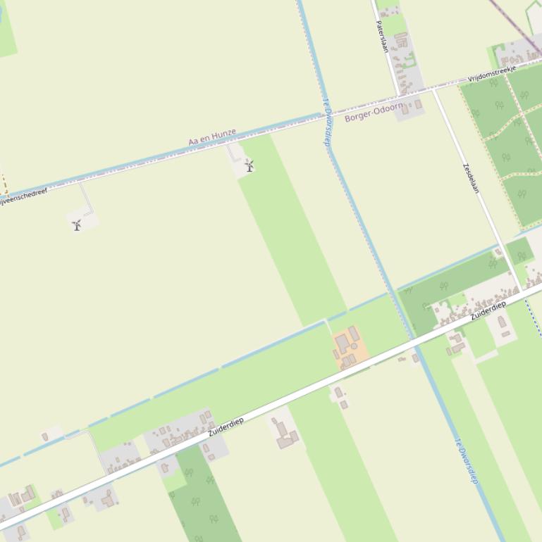 Kaart van  Noorderdiep.