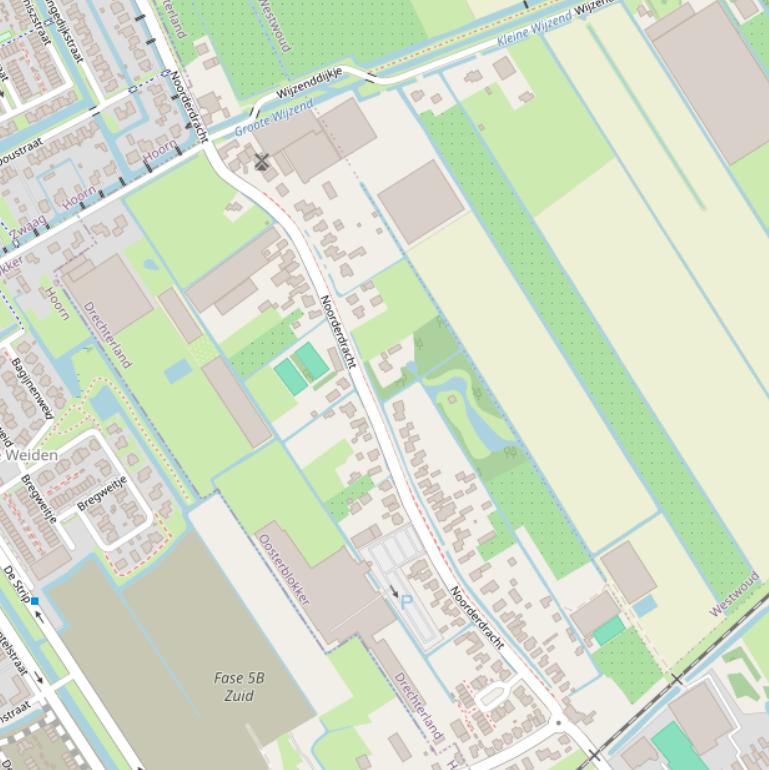 Kaart van  Noorderdracht.