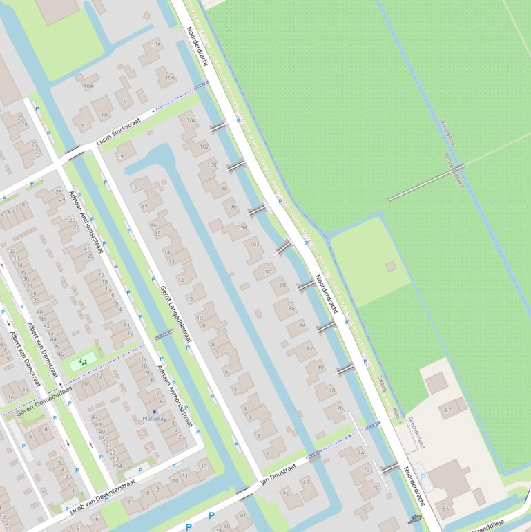 Kaart van  Noorderdracht.