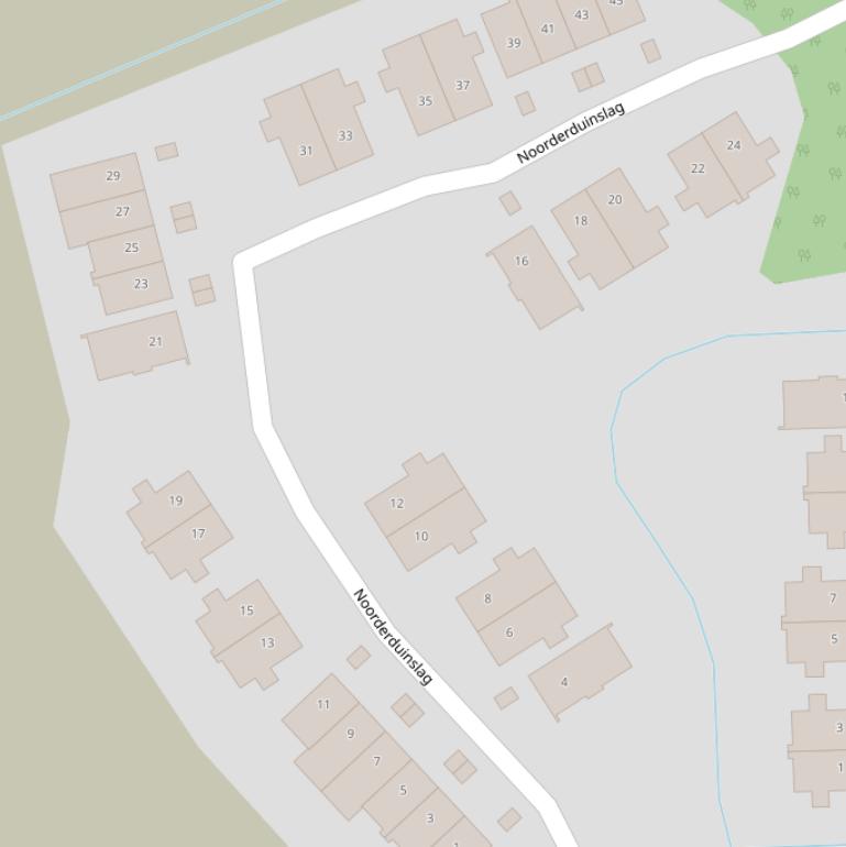 Kaart van  Noorderduinslag.