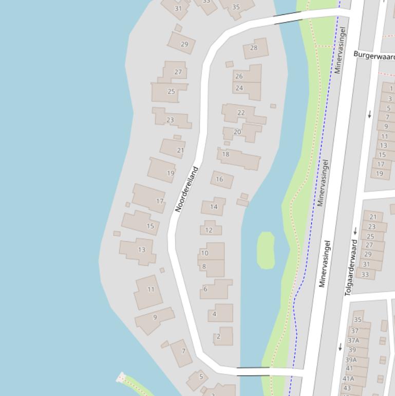 Kaart van  Noordereiland.