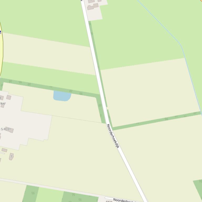 Kaart van de Noorderhoekdijk.