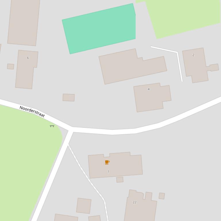 Kaart van de Noorderstraat.