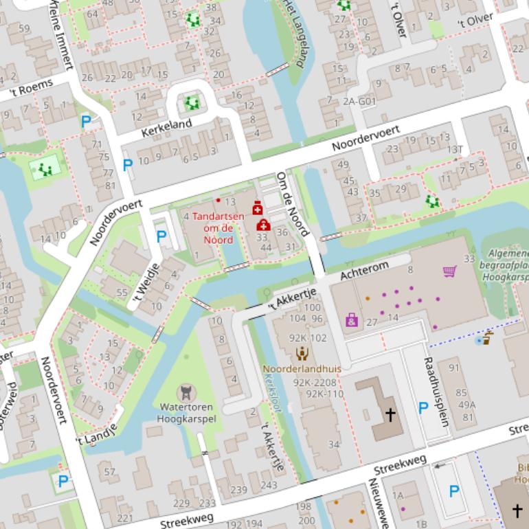 Kaart van  Noordervoert.