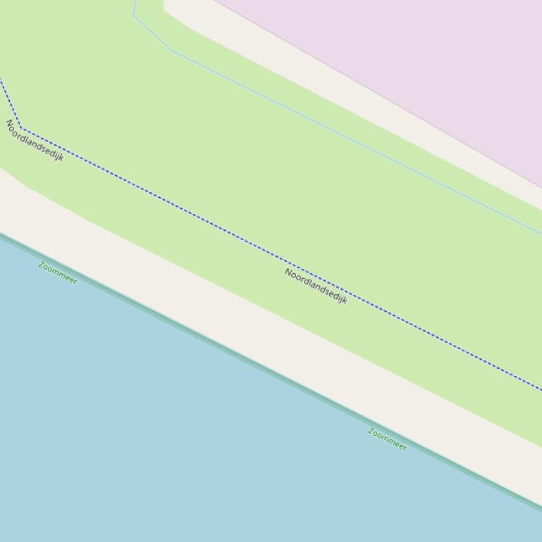 Kaart van de Noordlandsedijk.