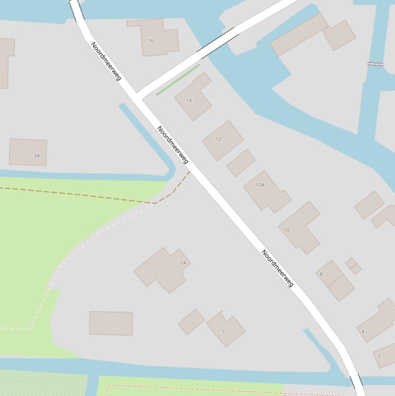 Kaart van de Noordmeerweg.