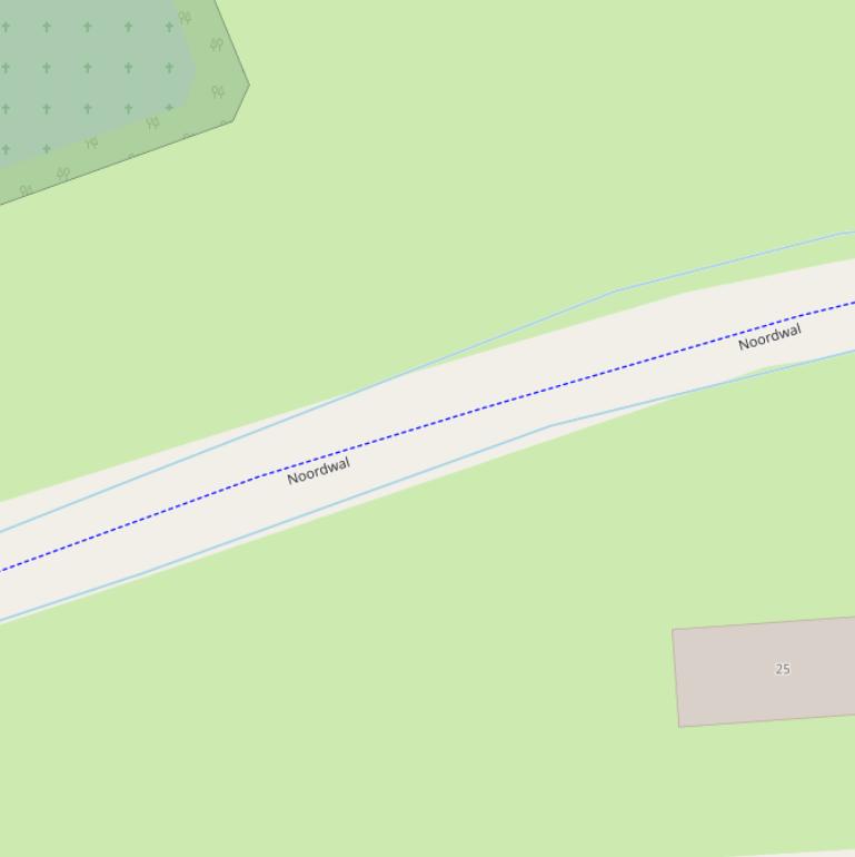 Kaart van  Noordwal.