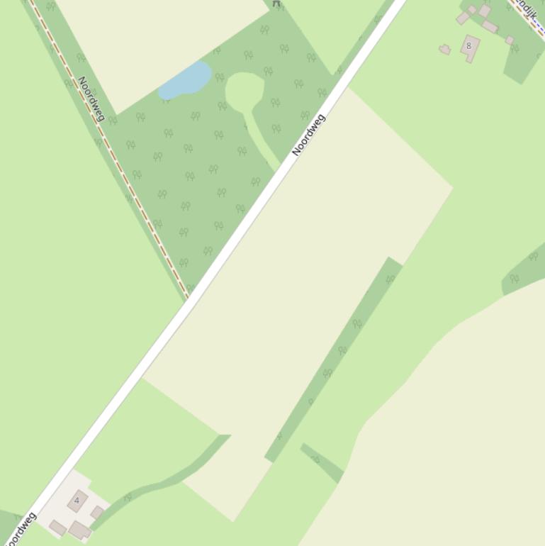 Kaart van de Noordweg.