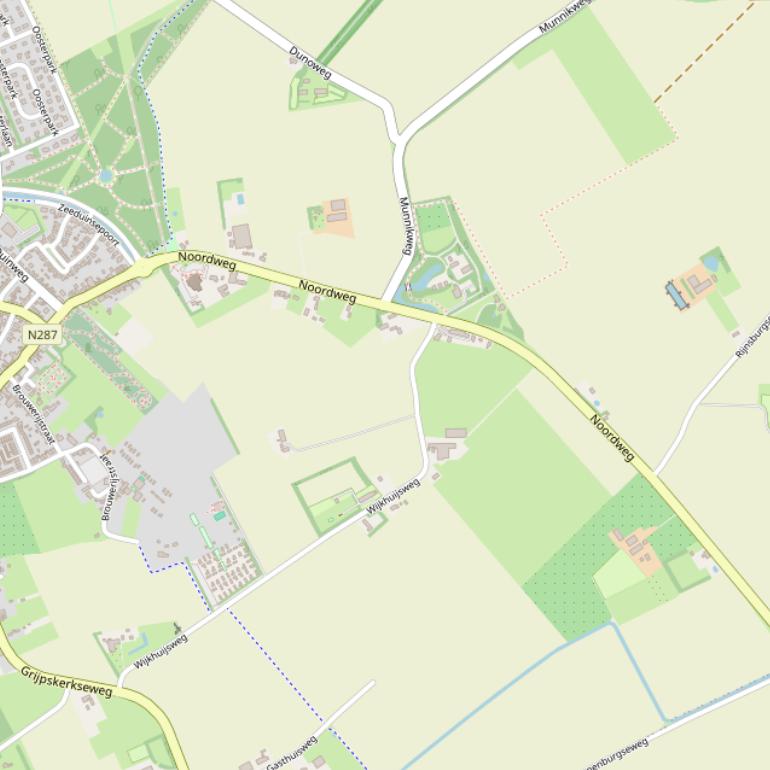 Kaart van de Noordweg.