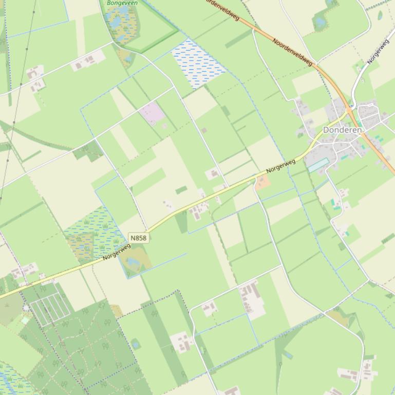 Kaart van de Norgerweg.