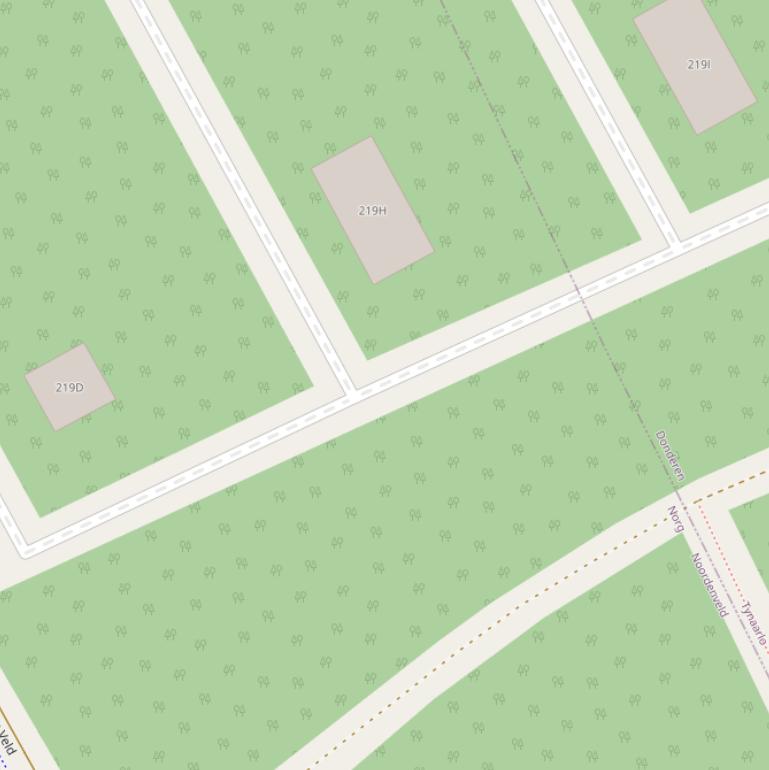 Kaart van de Norgerweg.