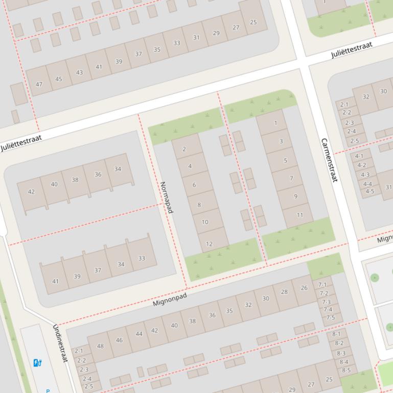 Kaart van het Normapad.