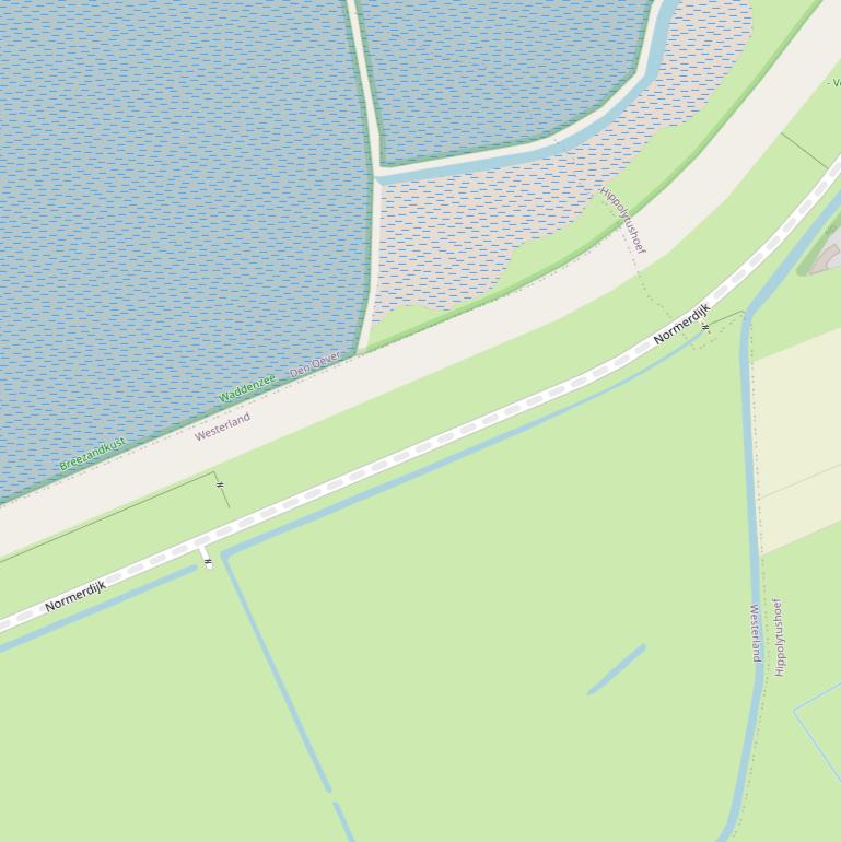 Kaart van de Normerdijk.