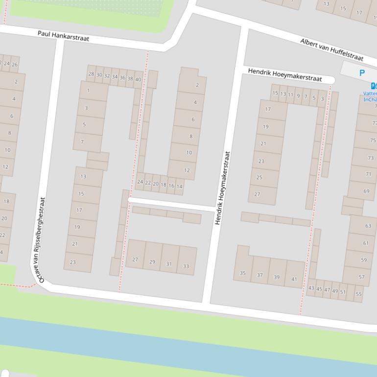 Kaart van de Octave van Rijsselberghestraat.