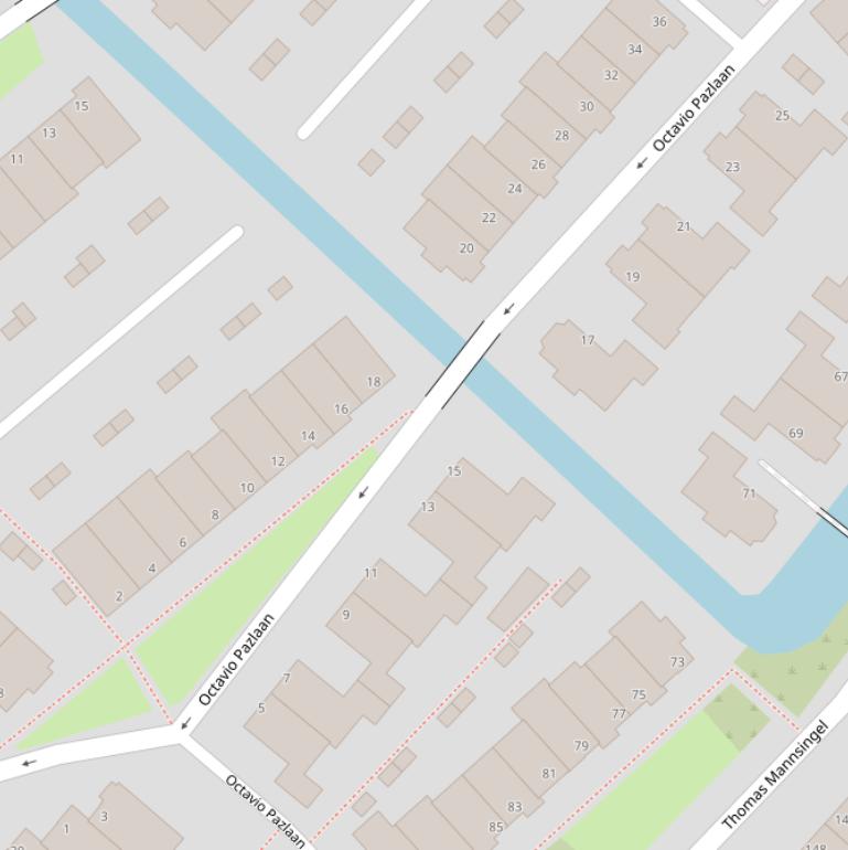 Kaart van de Octavio Pazlaan.