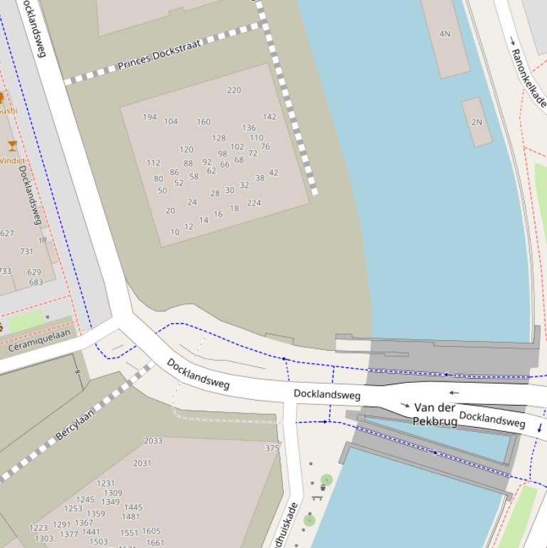 Kaart van het Odessaplein.