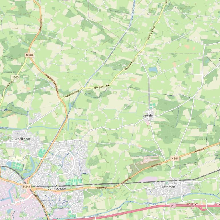 Kaart van de Oerdijk.