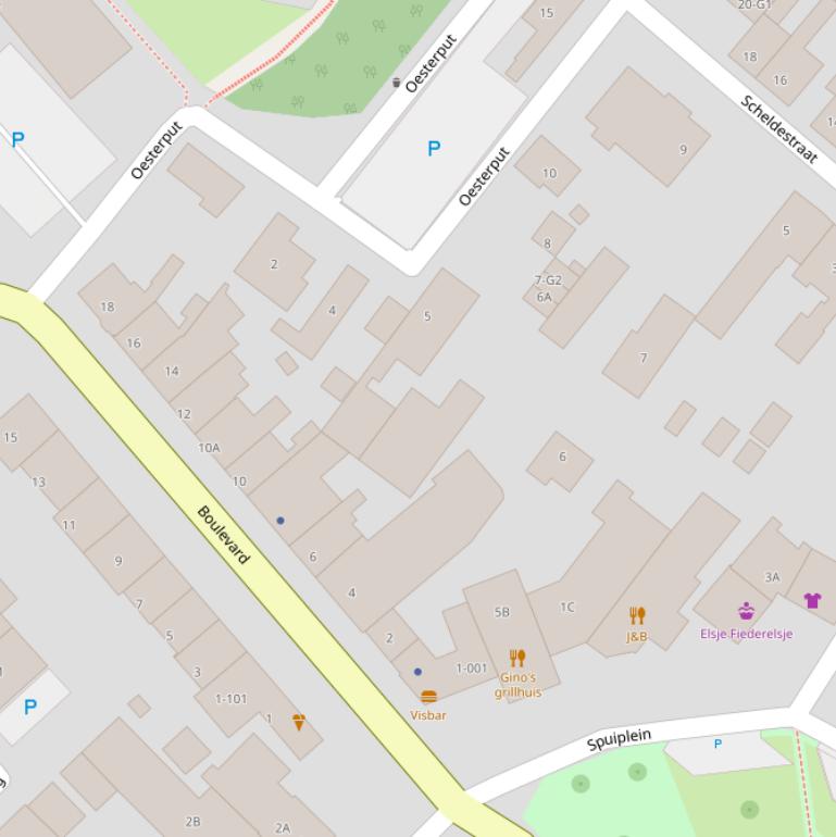 Kaart van  Oesterput.