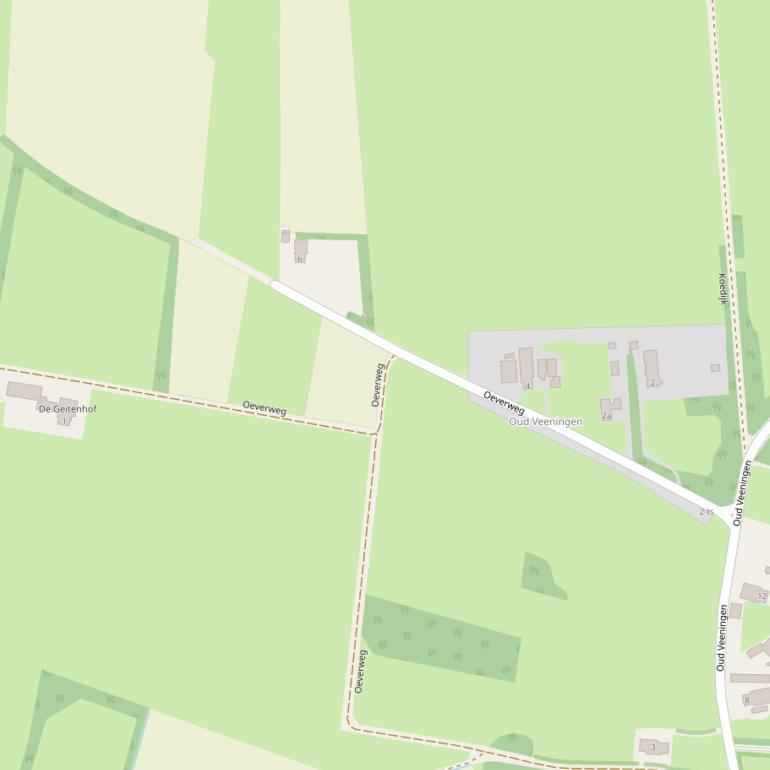 Kaart van de Oeverweg.