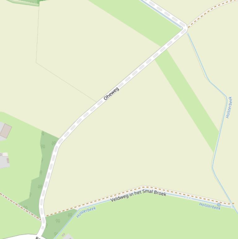 Kaart van de Ohe weg.