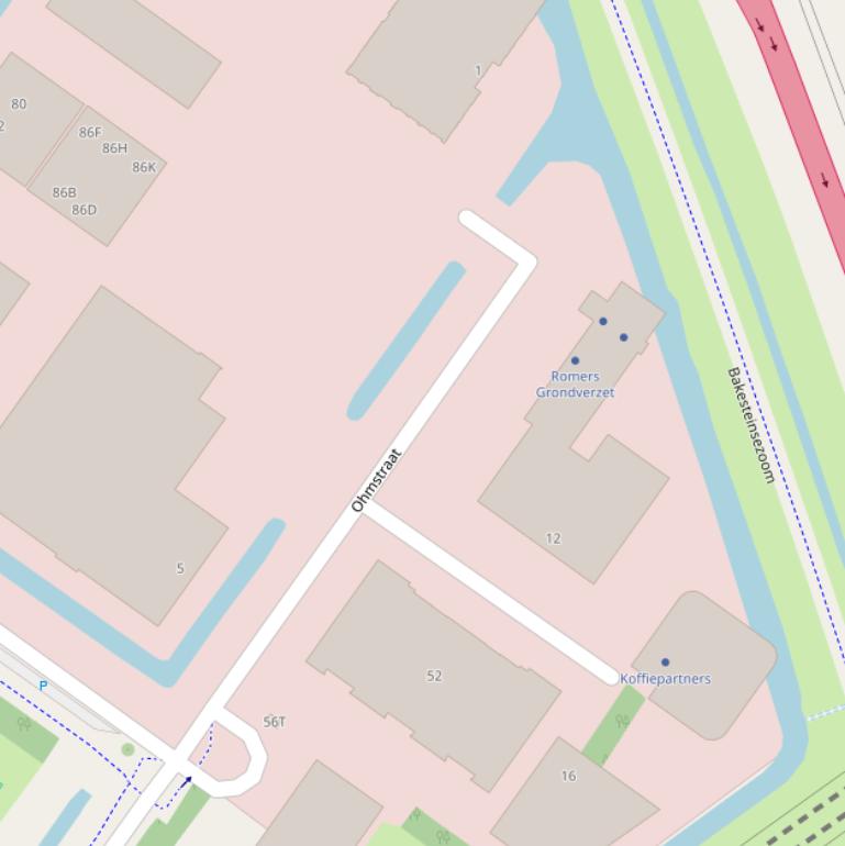 Kaart van de Ohmstraat.