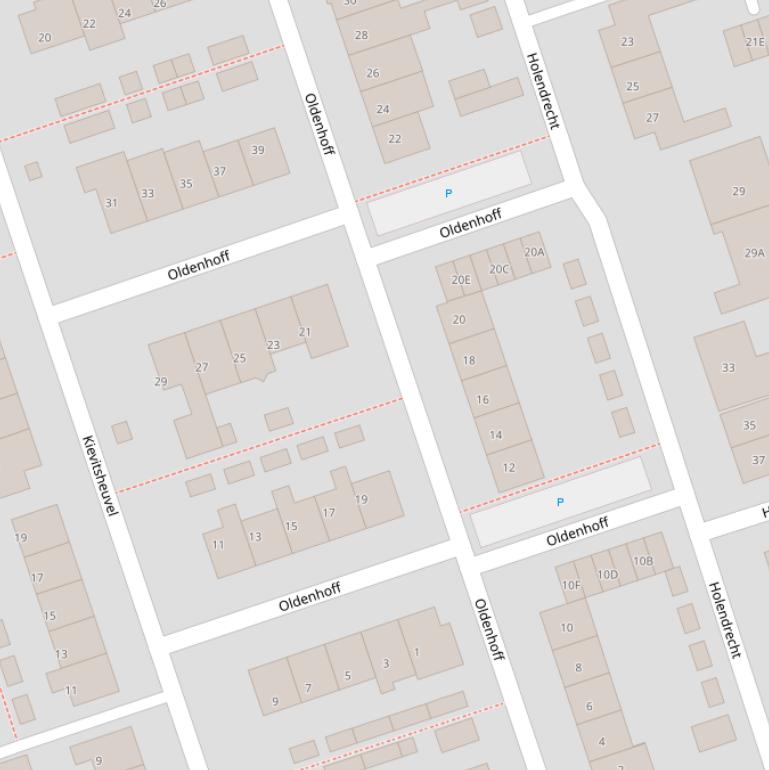 Kaart van  Oldenhoff.