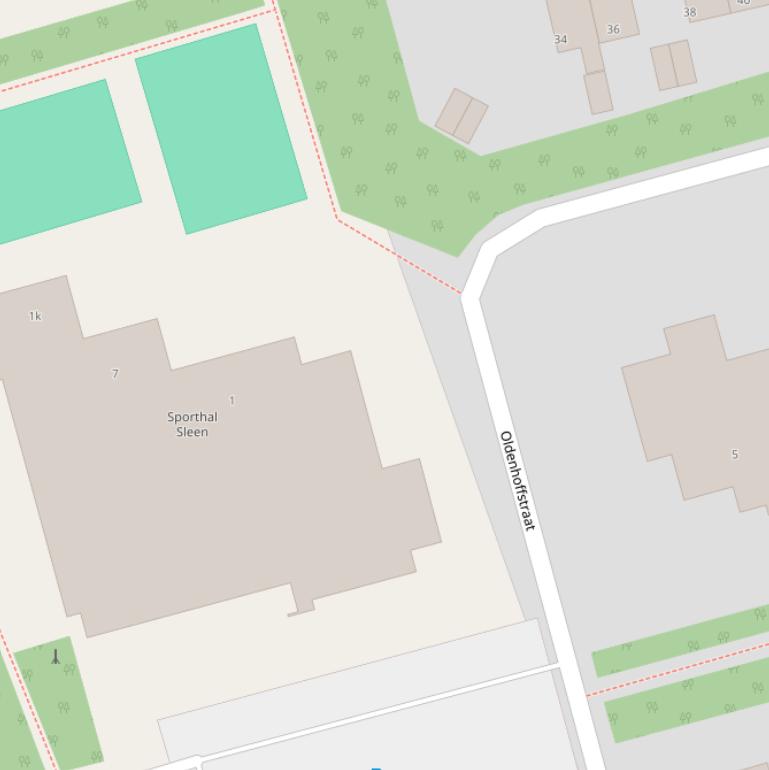 Kaart van de Oldenhoffstraat.