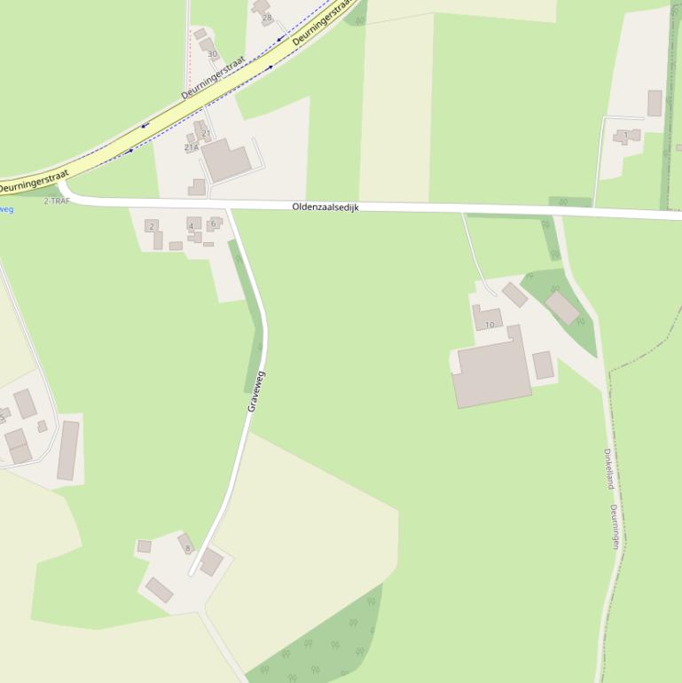 Kaart van de Oldenzaalsedijk.