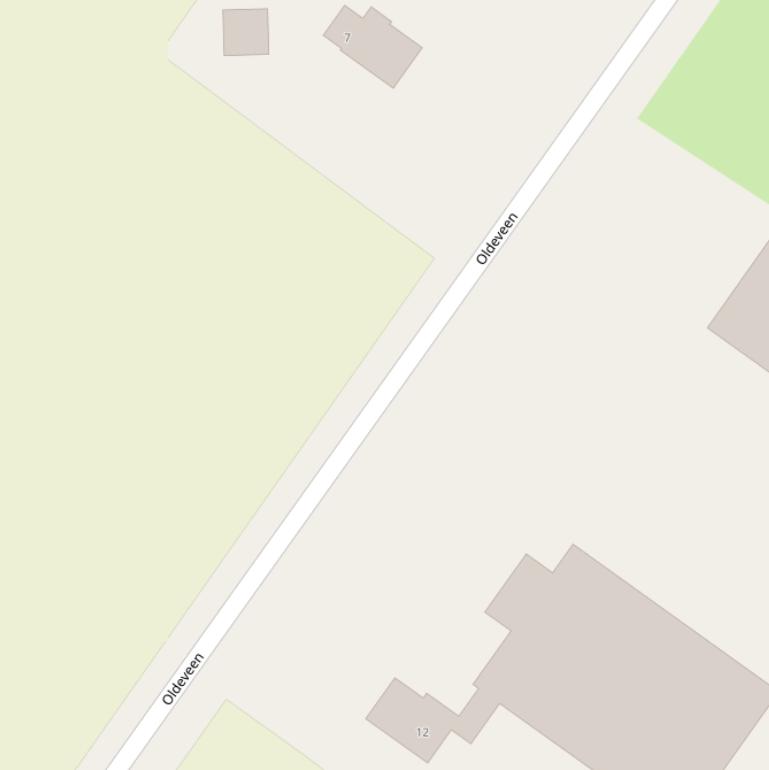 Kaart van  Oldeveen.