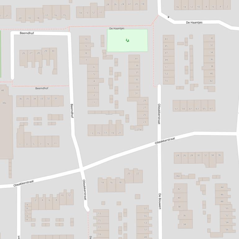 Kaart van de Olieakkerstraat.