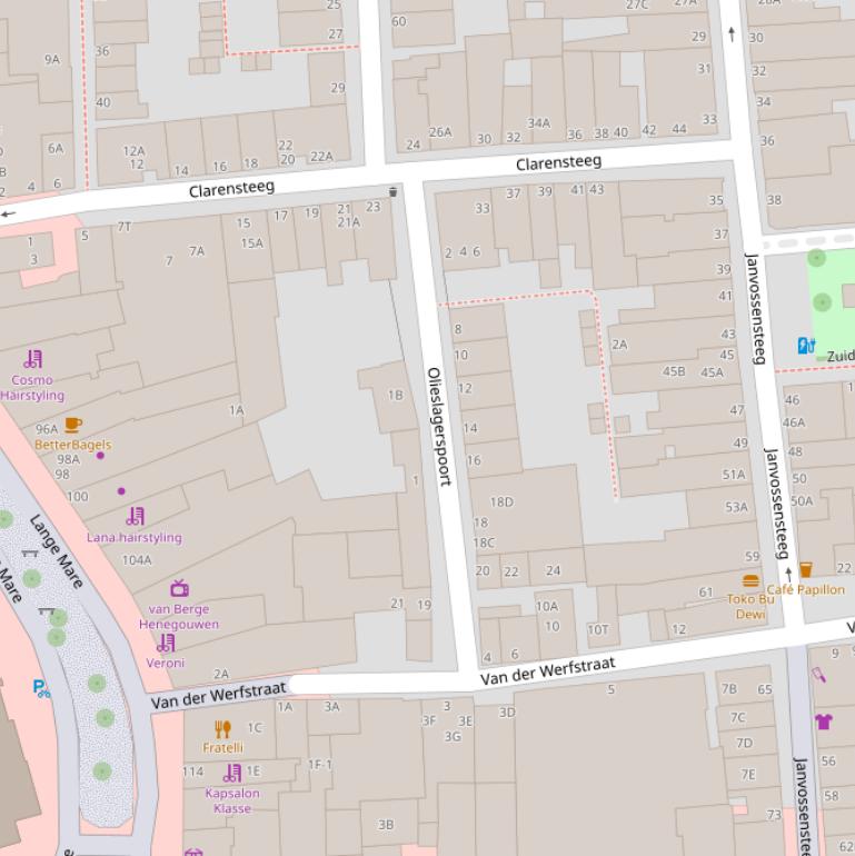 Kaart van de Olieslagerspoort.