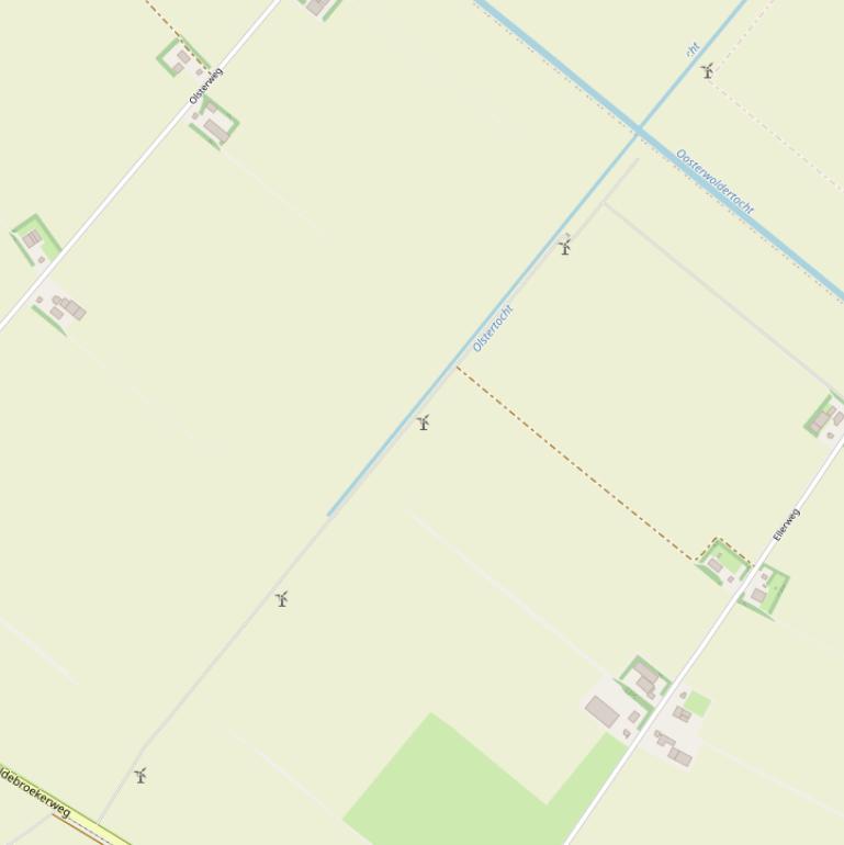 Kaart van  Olstertocht.