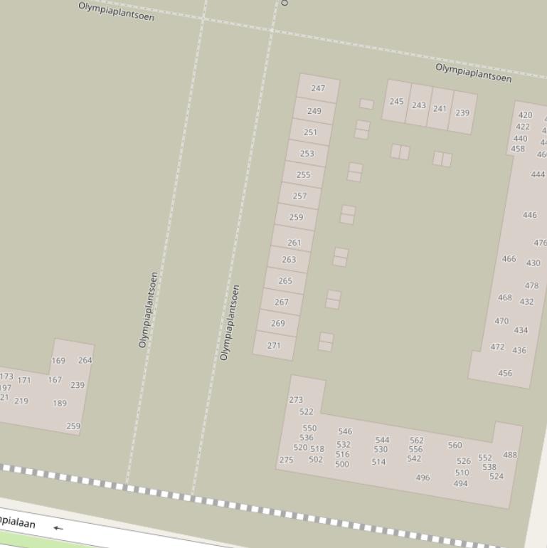 Kaart van het Olympiaplantsoen.