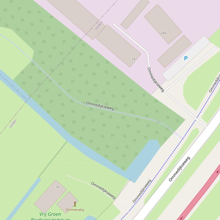 Kaart van de Ommedijkseweg.