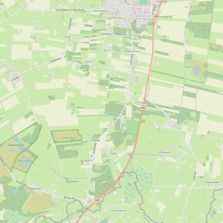 Kaart van de Ommerweg.