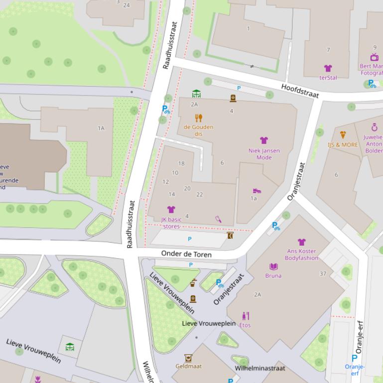 Kaart van  Onder de Toren.